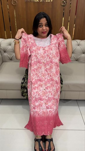 Printed linen long a-line frocks collections for booking visits https://ihadesigns.in/products/printed-linen-long-a-line-frocks-iha-28390 | Iha Designs - The Big Boutique