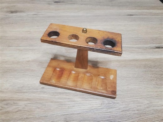 Vintage Wooden Smoking Pipe Stand for Four Pipes - Etsy