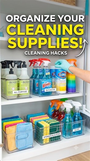 Organize Your Cleaning Supplies Like a Pro! 🧽✨ | Kitchen Organization Hack #kitchenorganization