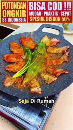 Masak Praktis Anti Lengket! Grill Pan Promo Hemat 50% 🥘