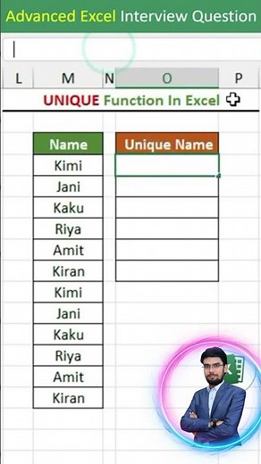 Excel Unique Names: Find & Count Unique Values (With & Without UNIQUE Function)