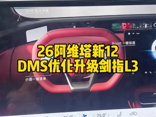 26阿维塔新12，DMS优化升级剑指L3