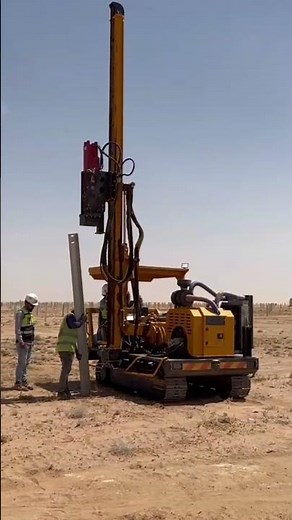 🏗️ Solar Farm Pile Driver: From Delivery → On-Site Piling (Terrain-Adaptive | Fast Deployment)