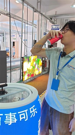 Enjoy a chilled cola on the latest LED fridge screen with a pull-tab can! ✅EA-DCan indoor can LED screen is an innovative LED display that perfectly restores the bottle shape of a beer can and presents it in a 1:1 ratio. It is both visually impactful and creative. It can flexibly replace text or video content, helping brand stores break the conventional impression and attract more consumers’ attention. Buy stable LED display, go to EagerLED. Website: https://www.ledscreenboard.com Email: info@ea