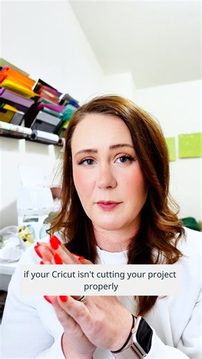 If your Cricut isn’t cutting your project correctly here’s a super quick troubleshooting trick! ✂️