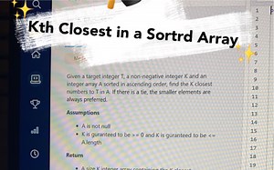 Kth Closest Element in sorted array