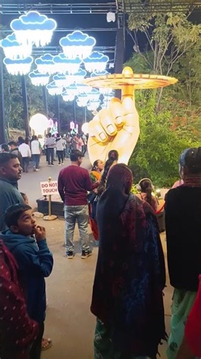 # Statue of Unity glow Garden lighting