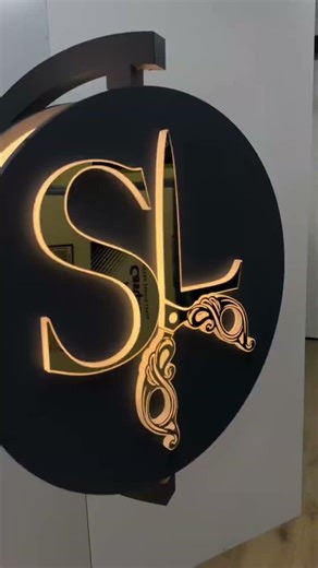 2d acrylic lollipop board #ledlights #led #logo #signboards