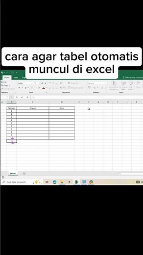 make a table appear automatically in excel #exceltable #beginnerexceltutorial #automatictablerowi...