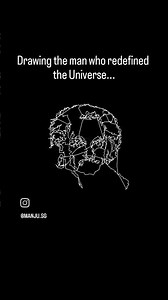 drawing albert einstein with maths #maths #manim