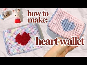 how to crochet a simple heart wallet 💌 | detailed step-by-step tutorial with free pattern
