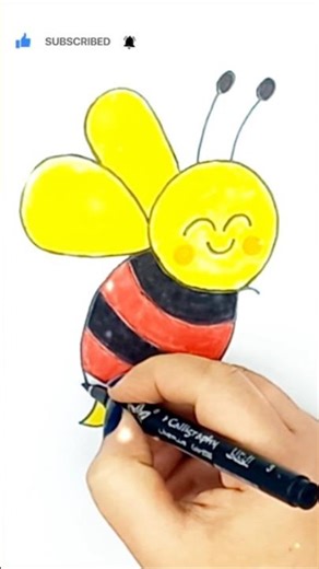 How to draw a cute bee #drawing #tinyartist #video