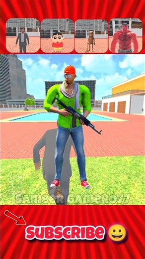 Kon Sa Character Ek Hi Jump Ma Franklin Ka Swim. Ka Pas Ja Payega? #indianbikedriving3d #shorts #gta
