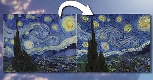 Van Gogh's Starry Night Recreated in 3D in Minecraft