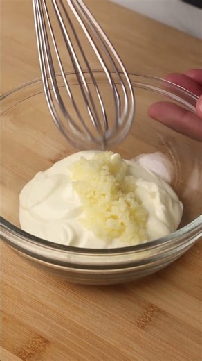 How to Make Garlic Aioli at Home | Easy Creamy Sauce Recipe #Shorts