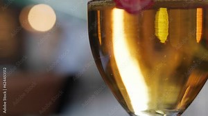 beer. bubbles in a beer glass. alcoholic drinks