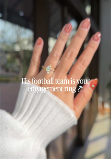 His football team is your engagement ring 🤭💍✨ If you didn’t see it pop up, which team should we add to the next one? Leave a comment below 👀 Featured Rings 💫 • Dallas Cowboys: Marquise Rosette - $4,189 • New York Giants: Elongated Cushion Inlay Kayla - $3,734 • Miami Dolphins: Oval Tanya - $3,989 • Chicago Bears: Princess Stephanie - $3,694 • Kansas City Chiefs: Radiant Engraved Ava - $4,799 • Pittsburgh Steelers: Pear Nova - $2,549 • San Francisco 49ers: Marquise Arwen - $4,549 🛍️ Shop now