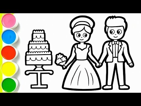 Wedding Drawing Tutorial - Bride & Groom Illustration
