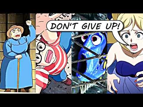 "Don't Give Up!" Compilation of Random Moments | 1 Second from Animated Movies