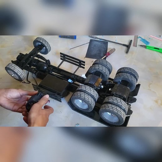 Installing rear shaft drive, Homemade RC Truck
