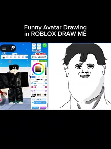 ROBLOX DRAW ME...FUNNY AVATAR DRAW 🥀 #roblox #rblx #art #memes #funny