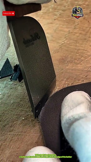 Precision Leather Edge Cutting Using a Manual Craft Knife #leathertools