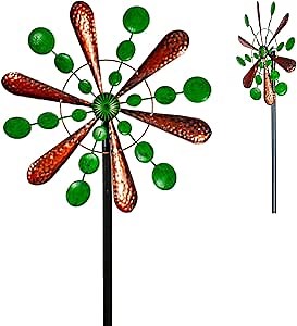 Wind Spinner - Outdoor Metal Kinetic Art Decoration for Yard, Garden, and Patio - Easy-to-Spin Ornament for Captivating Outdoor Decor