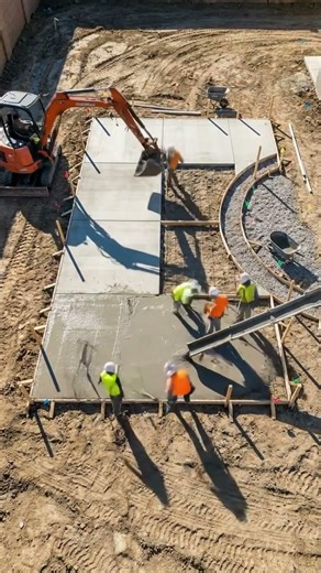 Concrete pour gone wrong vs done right #satisfying #construction #concrete