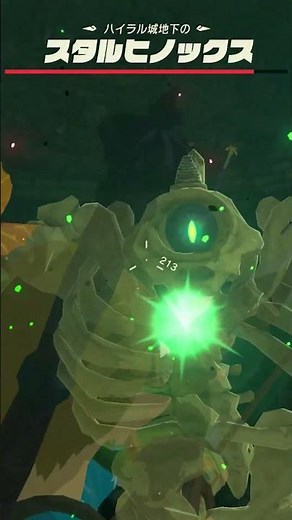 【ブレワイ】ハイラル城地下のスタルヒノックス ゼルダの伝説 ブレス オブ ザ ワイルド #ゼルダの伝説 #zelda #shorts