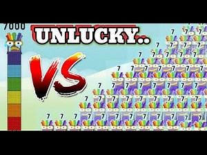 1000 SEVENS VS 7000 | Numberblocks
