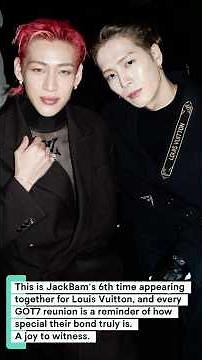 JACKBAM reunites in Louis Vuitton Fashion Week #jacksonwang #bambam #got7