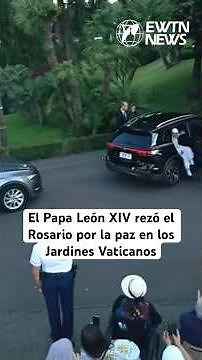 El Papa León XIV rezó el Rosario por la paz en los Jardines Vaticanos