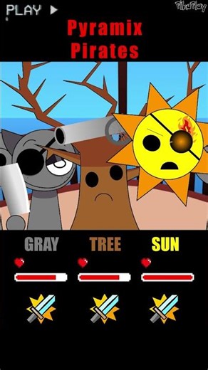 HP Bar Gray Tree Sun in All Pyramix Mods #sprunki #incredibox