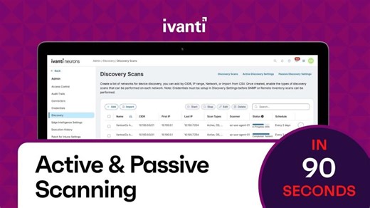 Ivanti Micro-Demo: Active Passive Asset Discovery | Marek Woda, Ph.D.