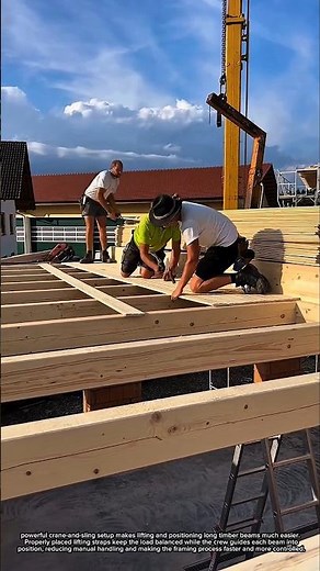Smart Crane Trick: Moving Heavy Timber Like a Pro!
