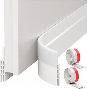 2 Stücke Türdichtung Zugluftstopper Für Türen, Tür Zugluftstopper & Türdichtung Selbstklebend, Schalldichter Türschutz Für Türen, Bürstendichtung & Door Seal, Türdichtung Unten, 5 x 100cm, 2M Weiß