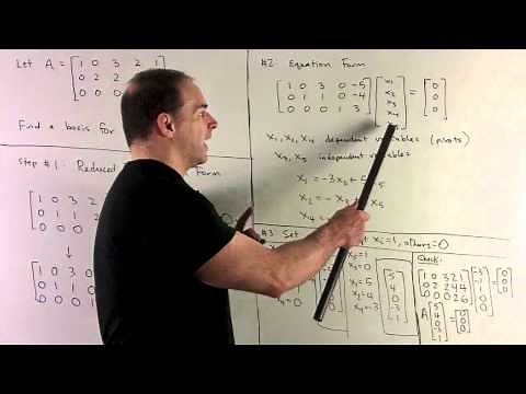 Example of Basis for a Null Space