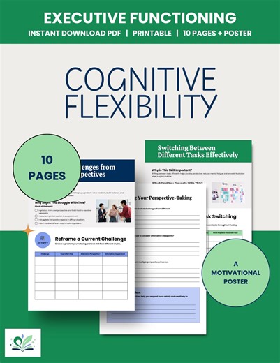 Executive Function Worksheet Cognitive Flexibility Perspective Taking Adapting Reframing Thoughts (digital Download) - Etsy