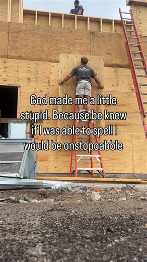 Ambrosetti Construction on Instagram: "He new what he was dewing . #construction #constructionhumor #bluecollar"