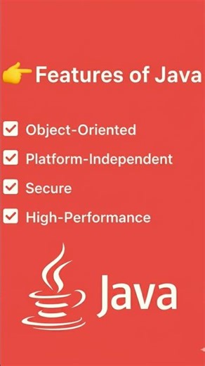👉 Features Of Java #java #featuresofjava #javaprogramming #rahulgenai