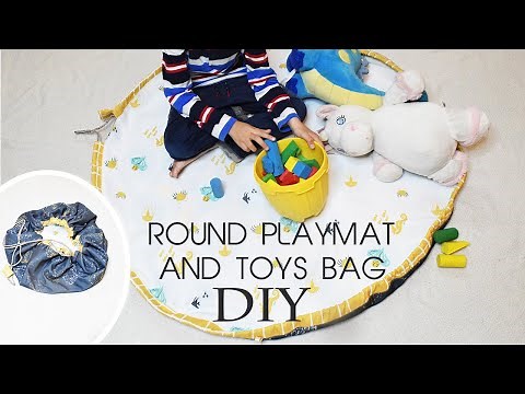 DIY Outdoor Playmat and Toys Bag | Round Playmat Sewing Tutorial | Sewing project