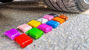 2.3M views · 42K reactions | Crushing Crunchy & Soft Things by Car! EXPERIMENT CAR vs Slime Bags | Best Life Hacks & Experiments | Facebook