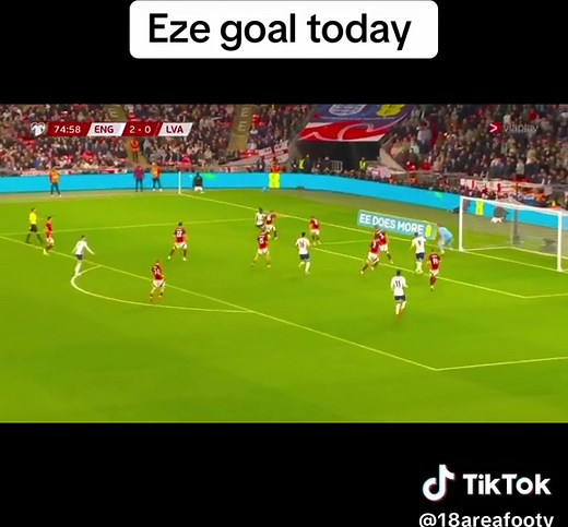 Eze scores his debut goal for England #Eze #england #latvia #footballtiktok