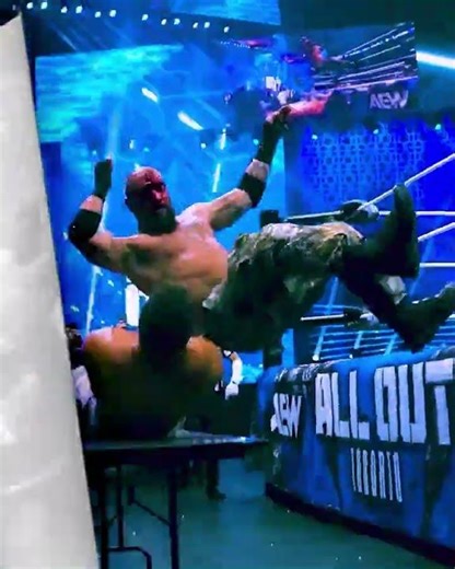 "MJF & Mark Briscoe COVERED in TACKS! 😱💥 #AEW"