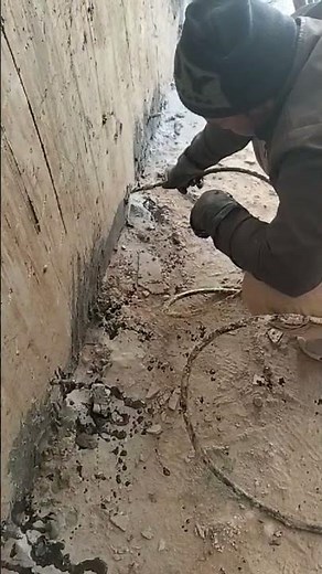 injection grouting work at constructin site