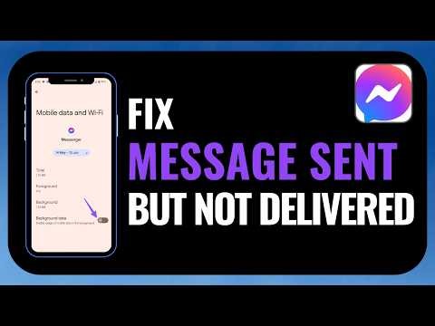How to Fix Messenger Message Sent But Not Delivered !