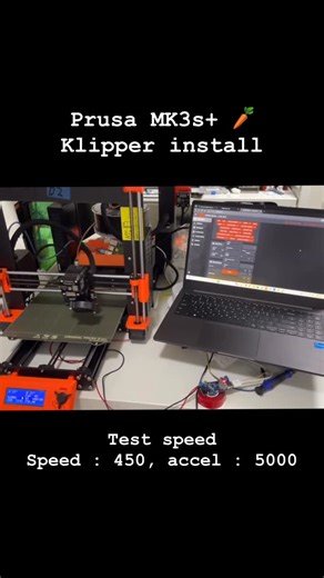 MilitaryCat on Instagram: "Prusa mk3s+ klipper install I installed Klipper on my older @josefprusa ‘s MK3S+ using only a Raspberry Pi 3B and a 24V-to-5V converter, in order to enable remote printing and input shaping. #prusa #3dprinter #voron #3dprint #3d프린터 #bambulab #prusai3mk3 #mk3s #klipper #prusamk4"