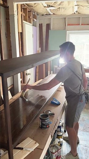 Sofa Back Console Table Part 7: how are use polyurethane to protect the wood surface #DIYfurntiure￼