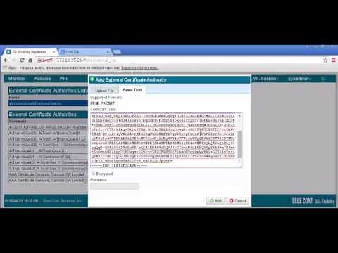 Video Tutorial: SSL VA First Steps - Using the SSL VA with the Blue Coat ProxySG