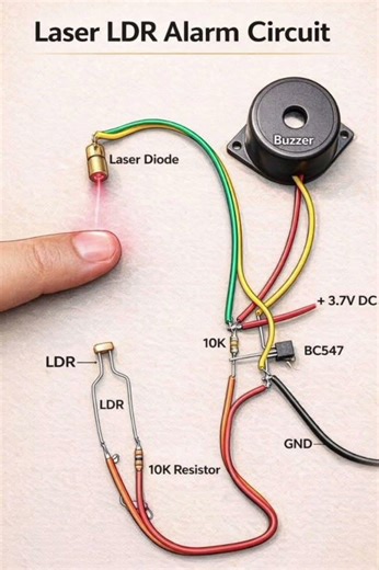Leser LDR alarm circuit